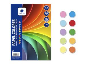 PAPEL A4 100H 80G GOLDEN COLORES FUERTES Y PASTEL