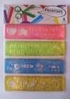 SET 4 REGLAS CON PLANTILLAS DIBUJOS Y LETRAS