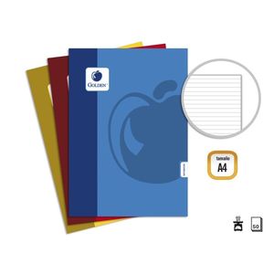 LIBRETA GRAPADA A4 GOLDEN 1 RAYA 8MM 50H 60G