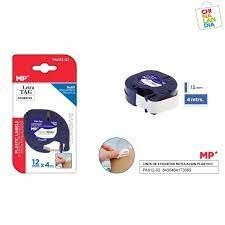 CINTA LETRA TAG MP COMPATIBLE BLANCA PLASTICA DYMO CI1202
