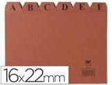 INDICE FICHERO 160X220MM CARTON MARRON 03817 N5