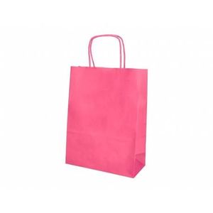 BOLSA REGALO PAPEL ROSA 8X24CM