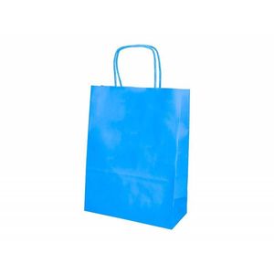 BOLSA REGALO PAPEL AZUL 8X24CM
