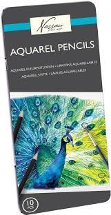 LATA 10 CREYONES ACUARELABLES NASSAU LAPICES COLORES