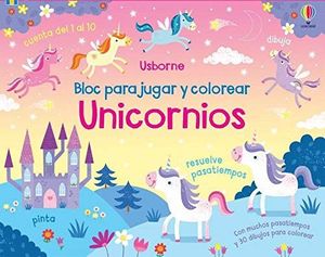 UNICORNIOS BLOC PARA JUGAR Y COLOREAR