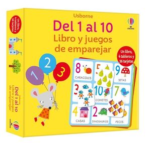 CAJA DEL 1 AL 10. LIBRO Y JUEGOS DE EMPAREJAR