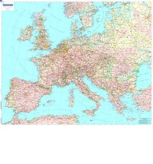 EUROPE. CARTE PLASTIFIEE MAPA MURAL EN FRANCES