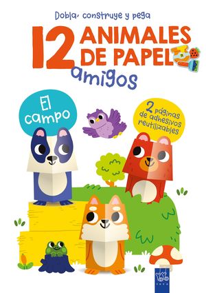 EL CAMPO. 12 ANIMALES DE PAPEL
