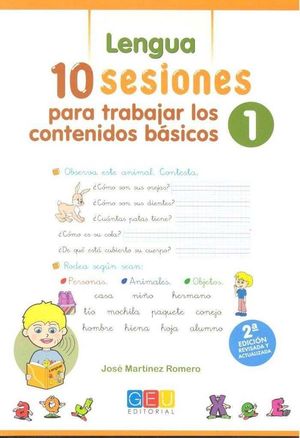 10 SESIONES PARA TRABAJAR 1 PRIMARIA LOS CONTENIDO BSICOS : LENGUA Y MATEMTICAS 1