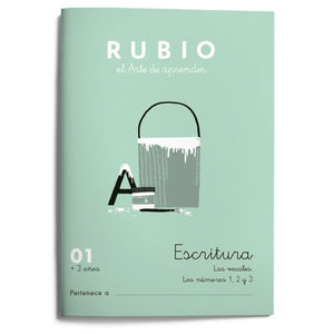 01. CUADERNO ESCRITURA RUBIO ED 2021. VOCALES SUELTAS, NUMEROS 1 2 3