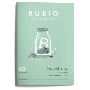 02. CUADERNO ESCRITURA RUBIO 2021 VOCALES SUELTAS, NUMEROS 1 2 3