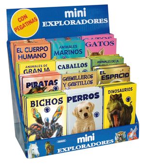 MINI EXPLORADORES 12 TITULOS PEGATINAS
