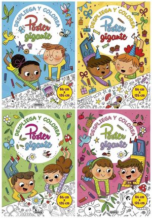 DESPLIEGA Y COLOREA P�STER GIGANTE (4 T�TULOS)