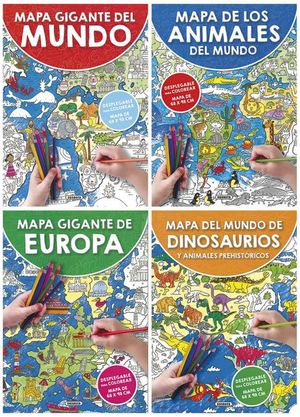 MAPA GIGANTE PARA COLOREAR (4 TTULOS)