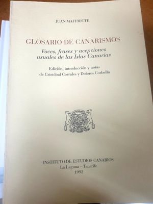 GLOSARIO DE CANARISMOS