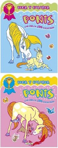 PEGA Y COLOREA PONIS-2 TITULOS