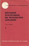 METHODES STATISTIQUES EN PSYCHOLOGIE APPLIQUEE