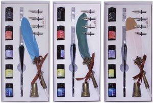 JUEGO KALIGRAFIA KA3027 PLUMA +5 TINTEROS CALIGRAFIA